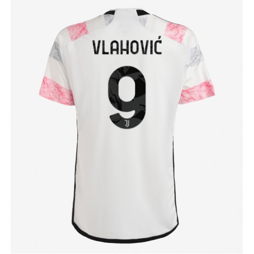 Fotbalové Dres Juventus Dusan Vlahovic #9 Venkovní 2023-24 Krátký Rukáv